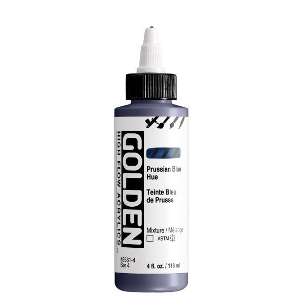 Golden High Flow Acrylic Prussian Blue Hue 4 oz - merriartist.com