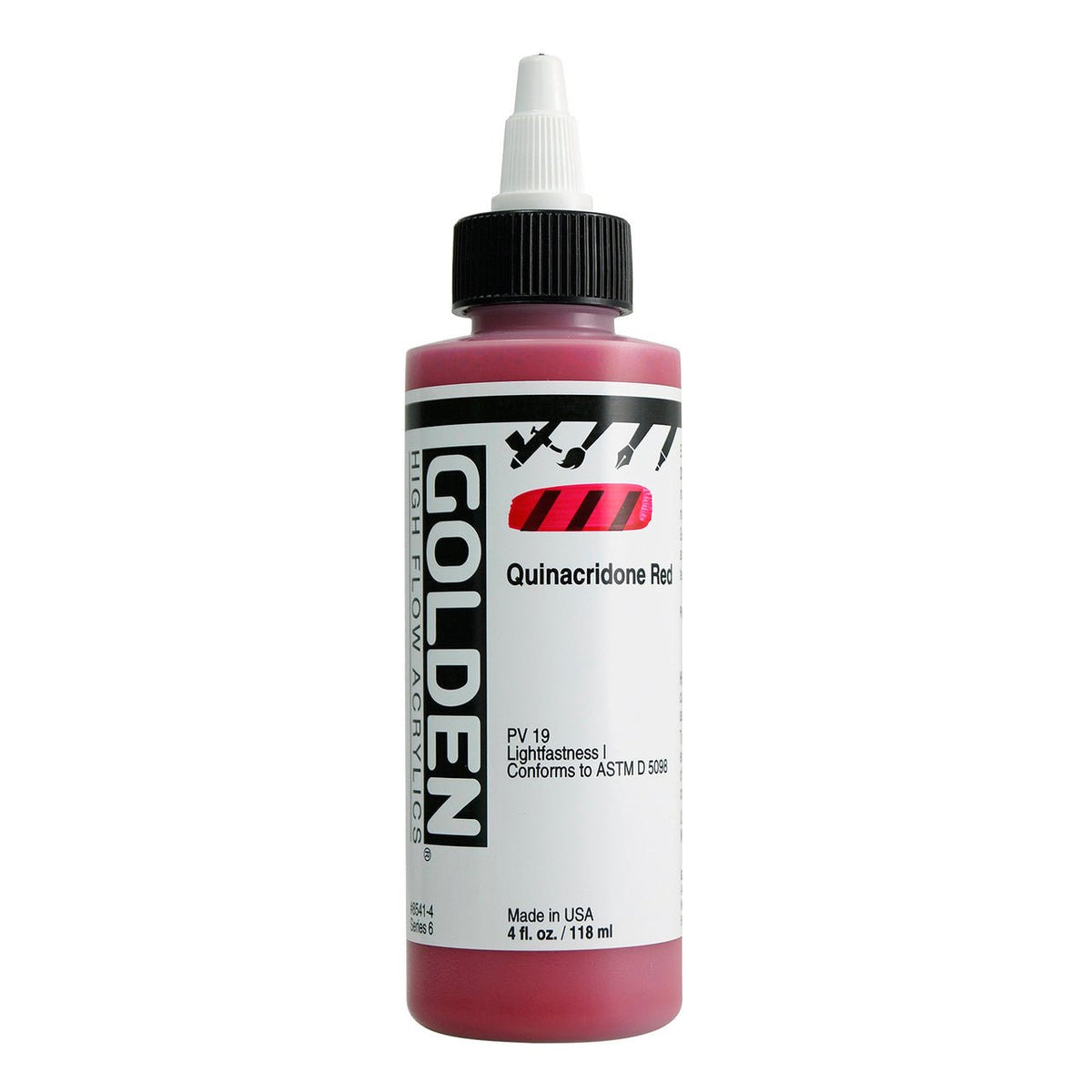 Golden High Flow Acrylic Quinacridone Red 4 oz - merriartist.com