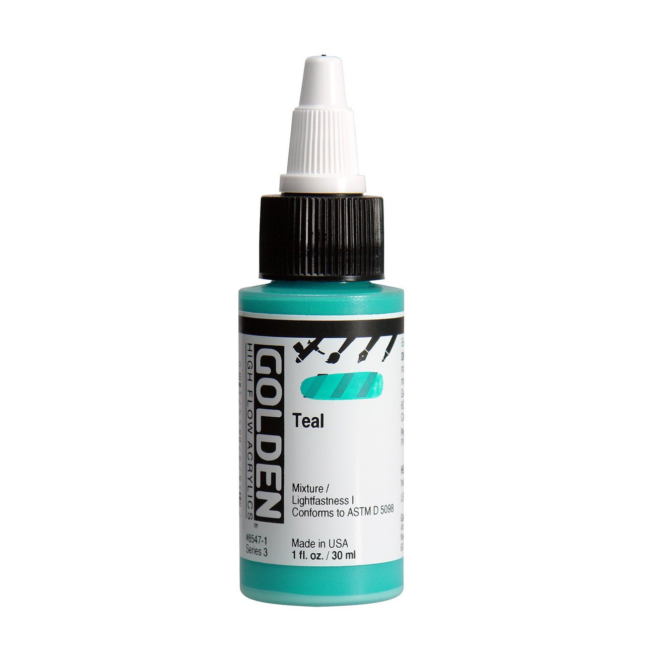 Golden High Flow Acrylic Teal 1 oz - merriartist.com