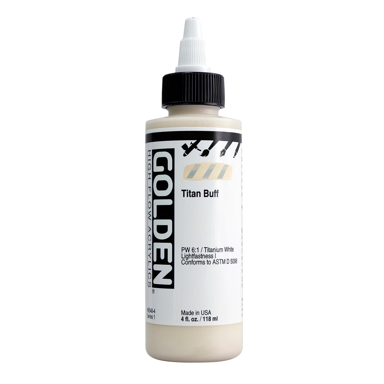 Golden High Flow Acrylic Titan Buff 4 oz - merriartist.com