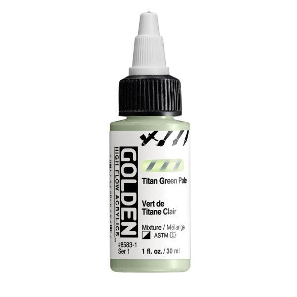 Golden High Flow Acrylic Titan Green Pale 1 oz - merriartist.com