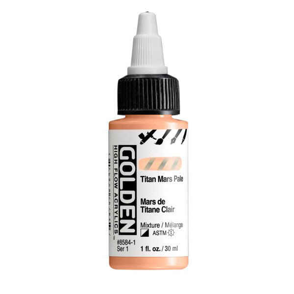 Golden High Flow Acrylic Titan Mars Pale 1 oz - merriartist.com