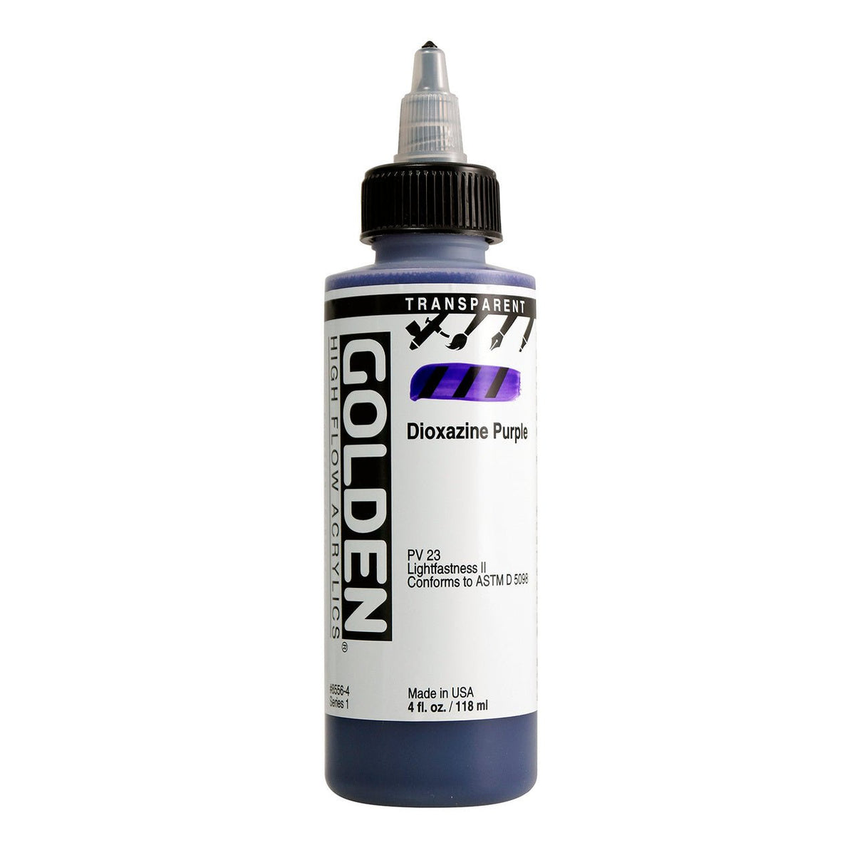 Golden High Flow Acrylic Transparent Dioxazine Purple 4 oz - merriartist.com