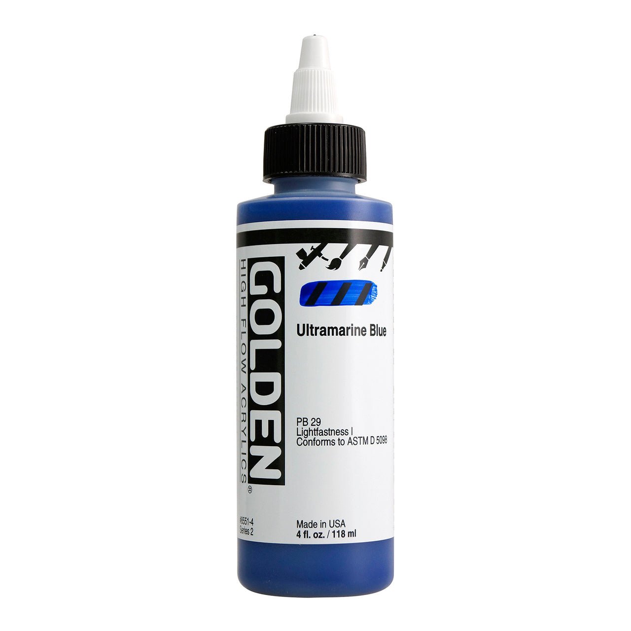 Golden High Flow Acrylic Ultramarine Blue 4 oz - merriartist.com