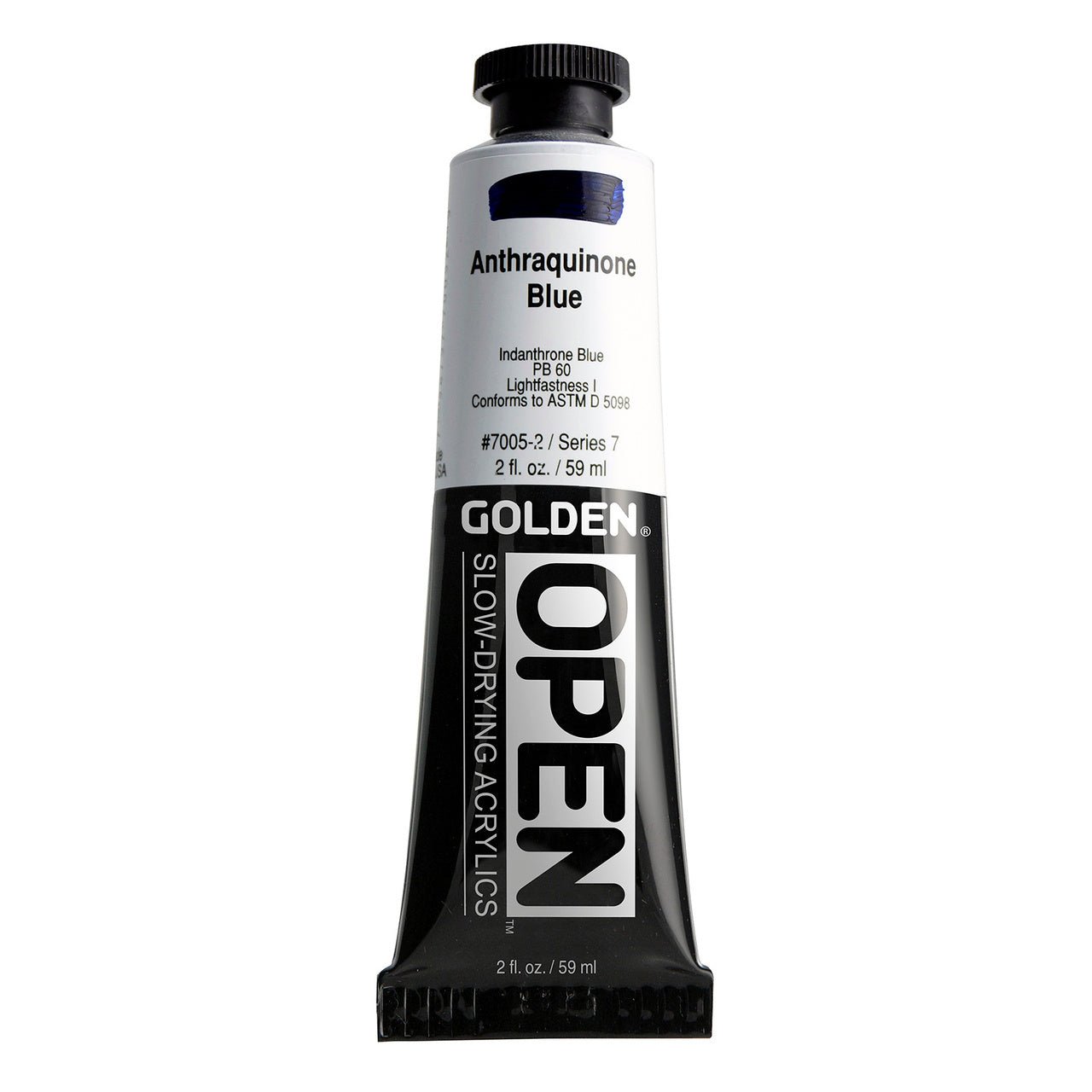 Golden OPEN Acrylic Anthraquinone Blue 2 oz - merriartist.com