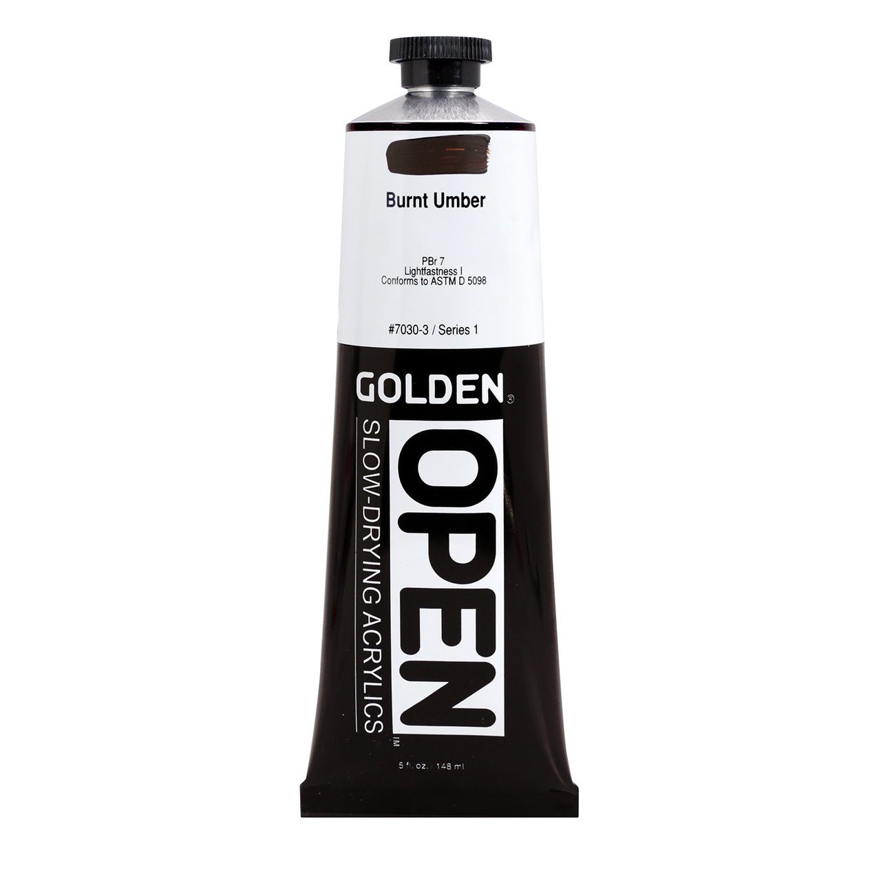 Golden OPEN Acrylic Burnt Umber 5 oz - merriartist.com