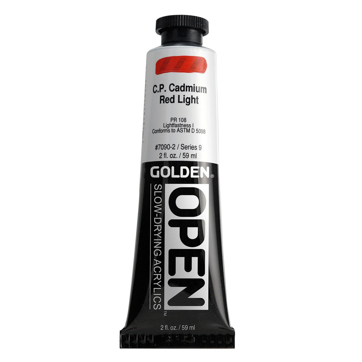 Golden OPEN Acrylic Cadmium Red Light 2 oz - merriartist.com