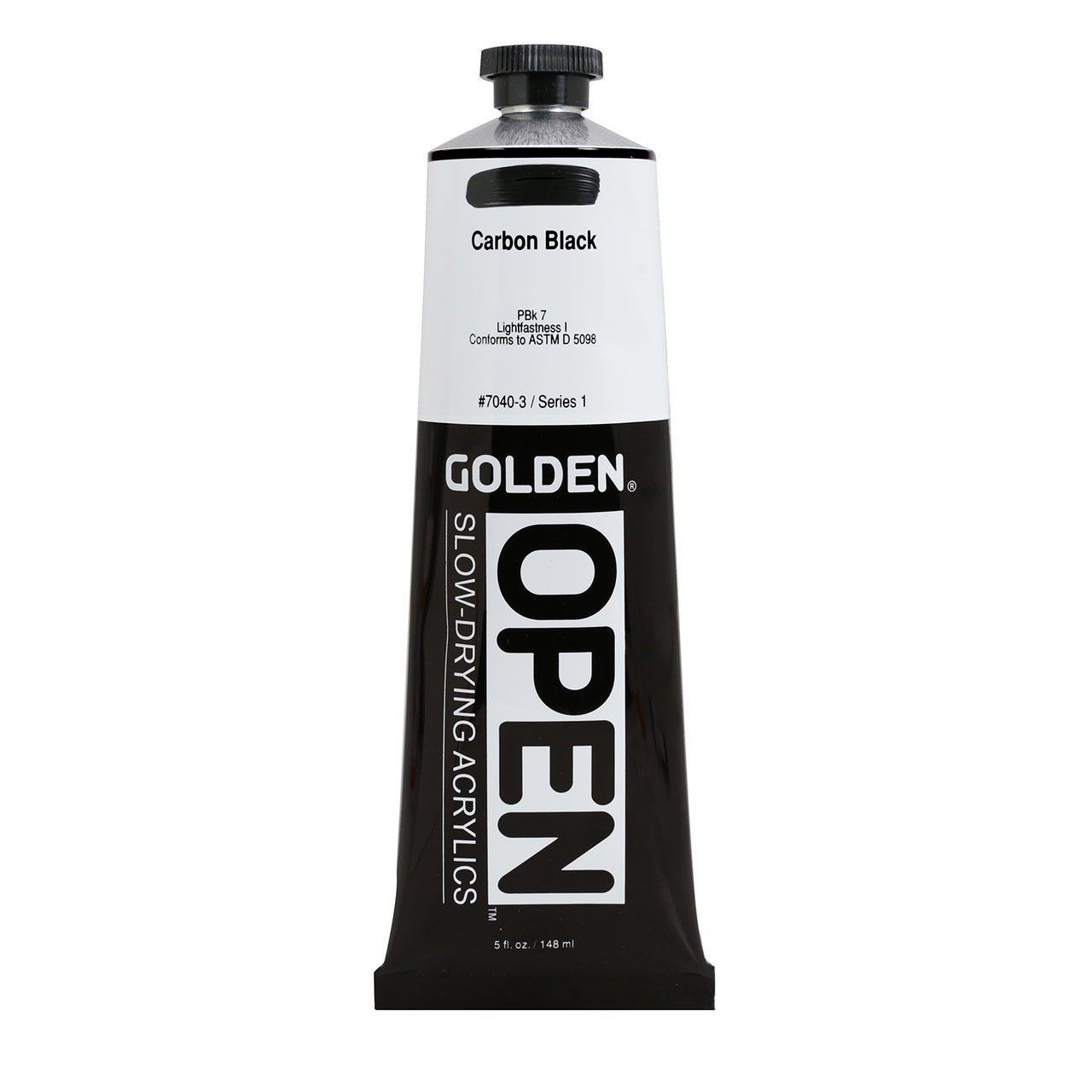 Golden OPEN Acrylic Carbon Black 5 oz - merriartist.com