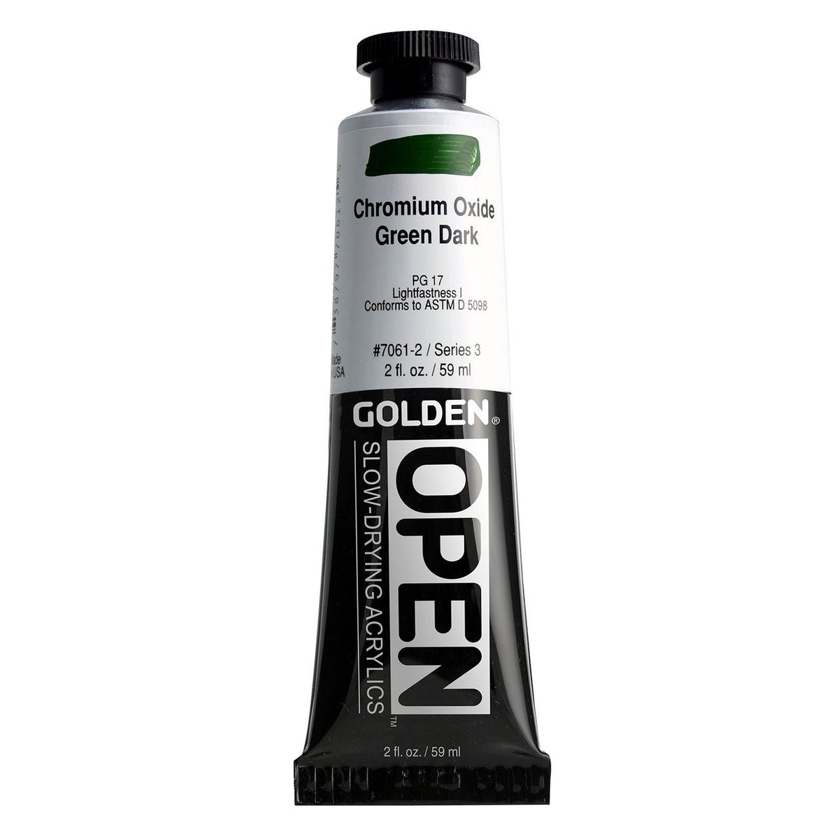 Golden OPEN Acrylic Chromium Oxide Green Dark 2 oz - merriartist.com