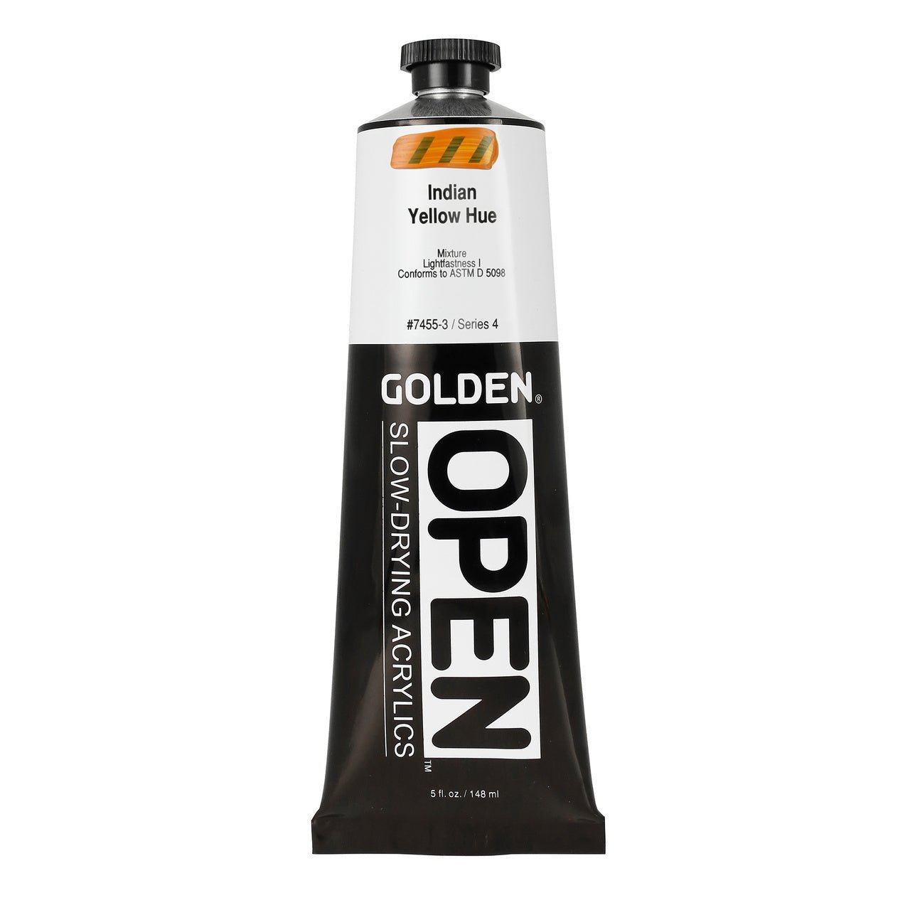 Golden OPEN Acrylic India Yellow Hue 5 oz - merriartist.com