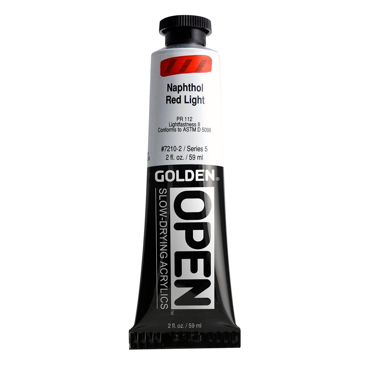 Golden OPEN Acrylic Naphthol Red Light 2 oz - merriartist.com