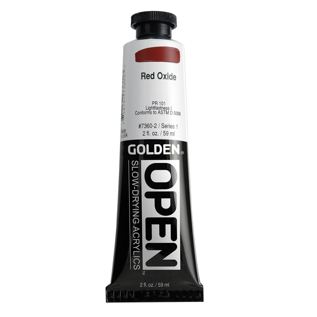 Golden OPEN Acrylic Red Oxide 2 oz - merriartist.com