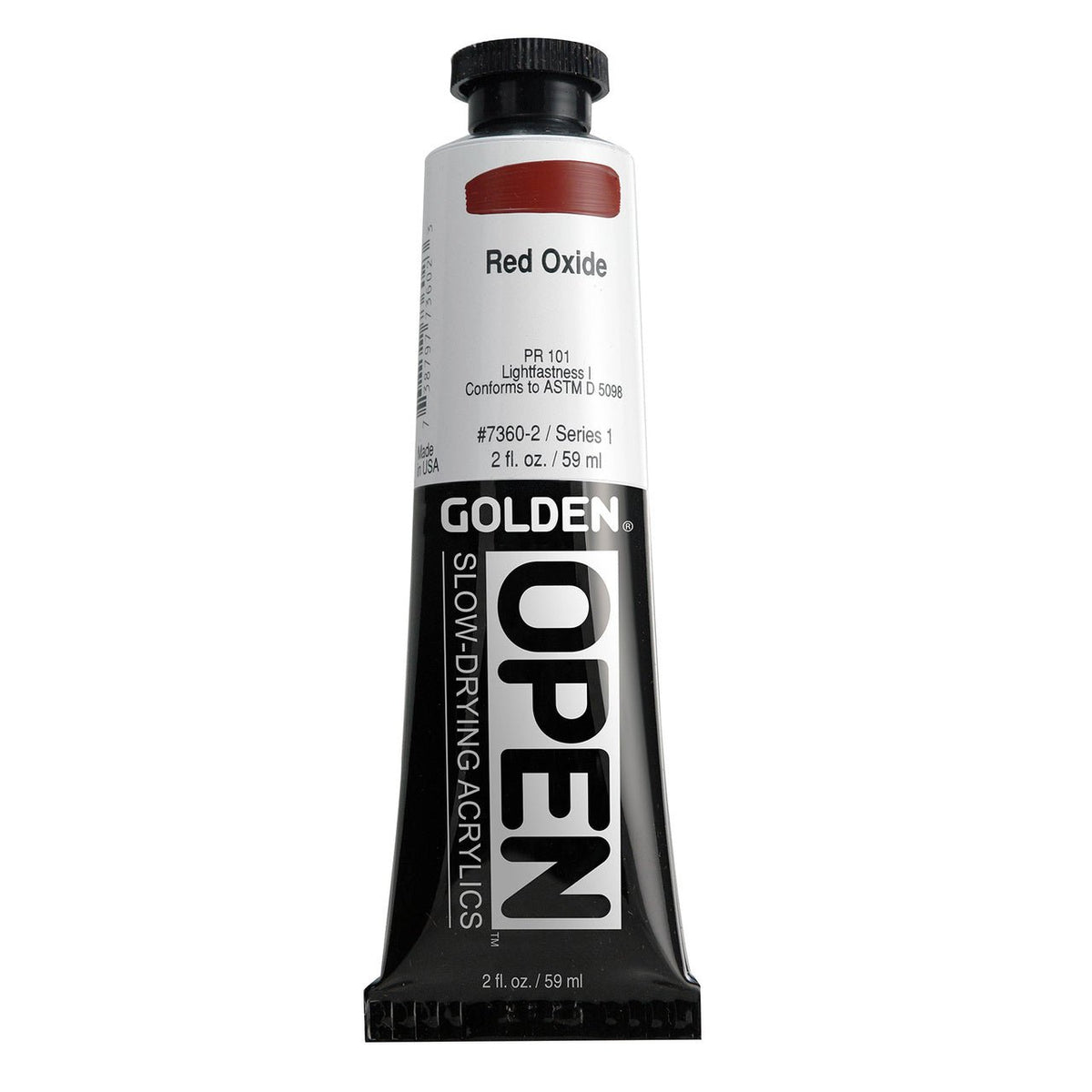 Golden OPEN Acrylic Red Oxide 2 oz - merriartist.com