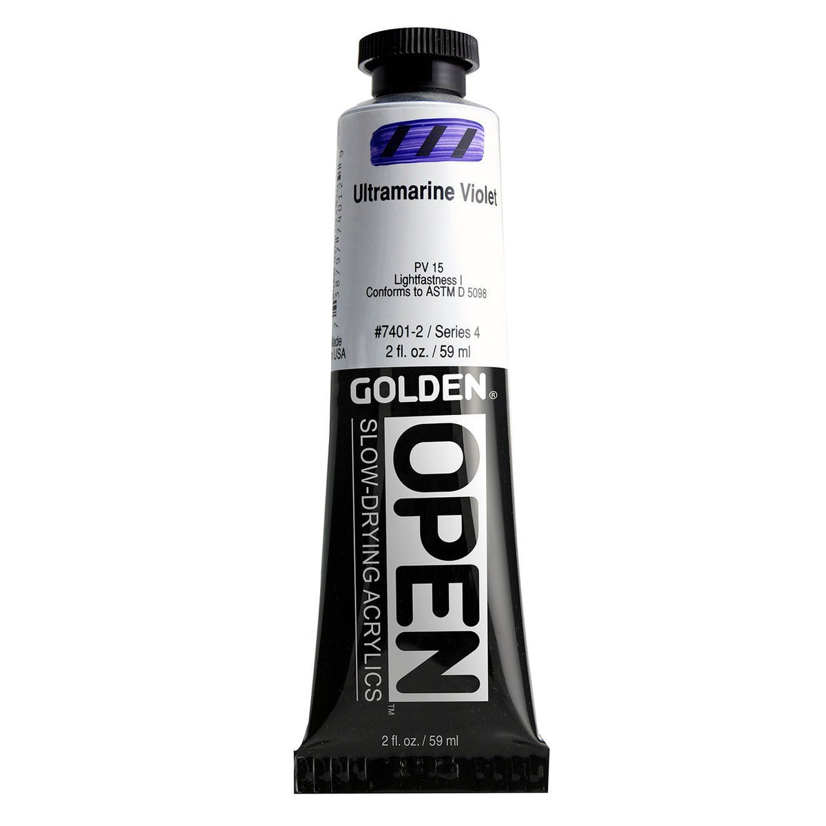 Golden OPEN Acrylic Ultramarine Violet 2 oz - merriartist.com