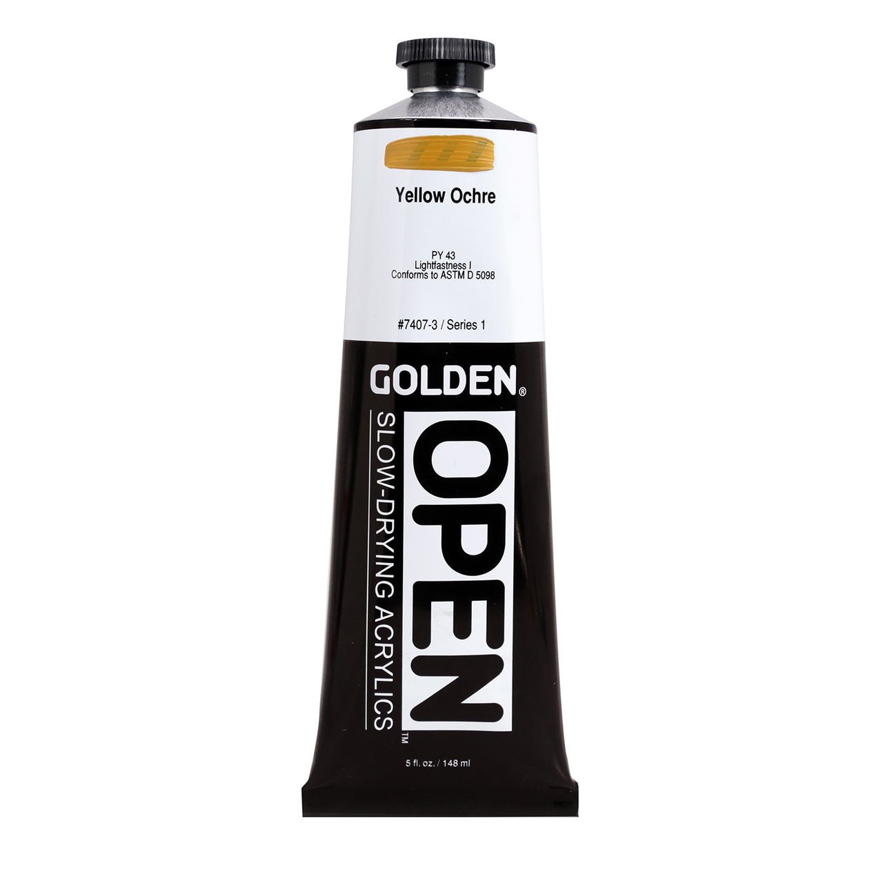 Golden OPEN Acrylic Yellow Ochre 5 oz - merriartist.com