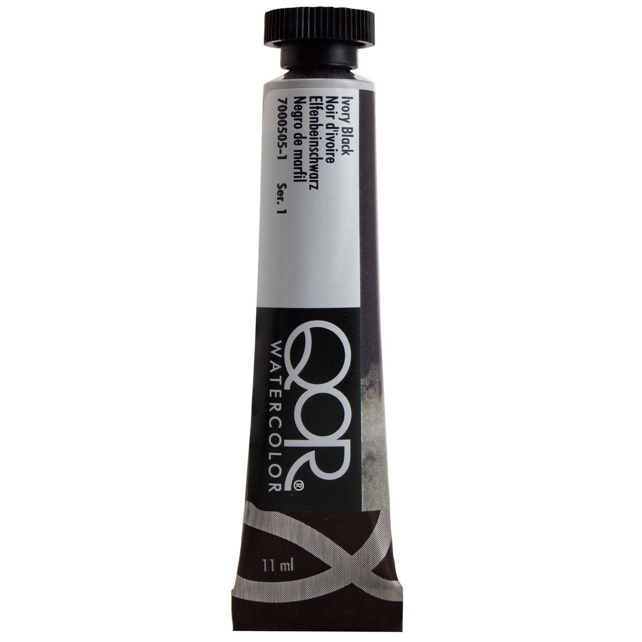 Golden QoR Watercolor 11 ml - Ivory Black - merriartist.com