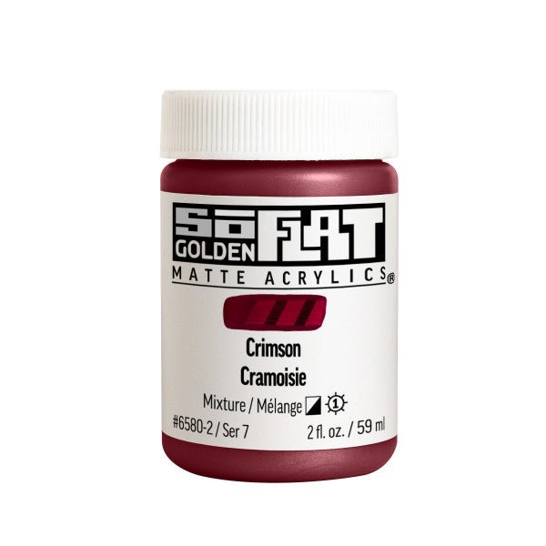 Golden SoFlat Matte Acrylic Paint - Crimson 2 oz jar - merriartist.com