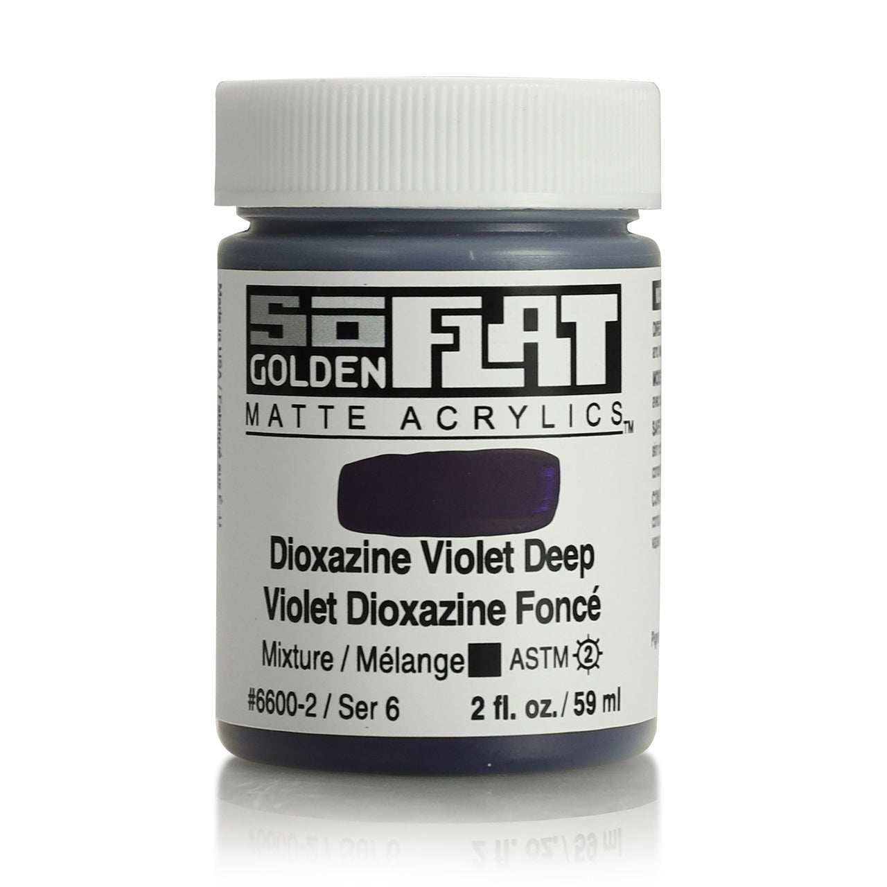 Golden SoFlat Matte Acrylic Paint - Dioxazine Violet Deep 2 oz jar - merriartist.com