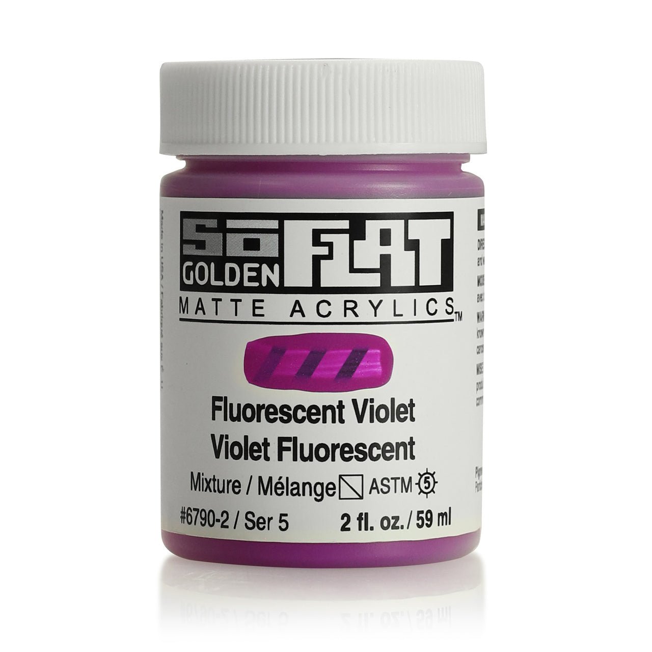 Golden SoFlat Matte Acrylic Paint - Fluorescent Violet 2 oz jar - merriartist.com