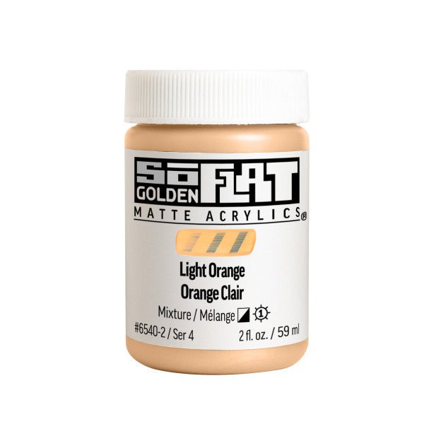 Golden SoFlat Matte Acrylic Paint - Light Orange 2 oz jar - merriartist.com