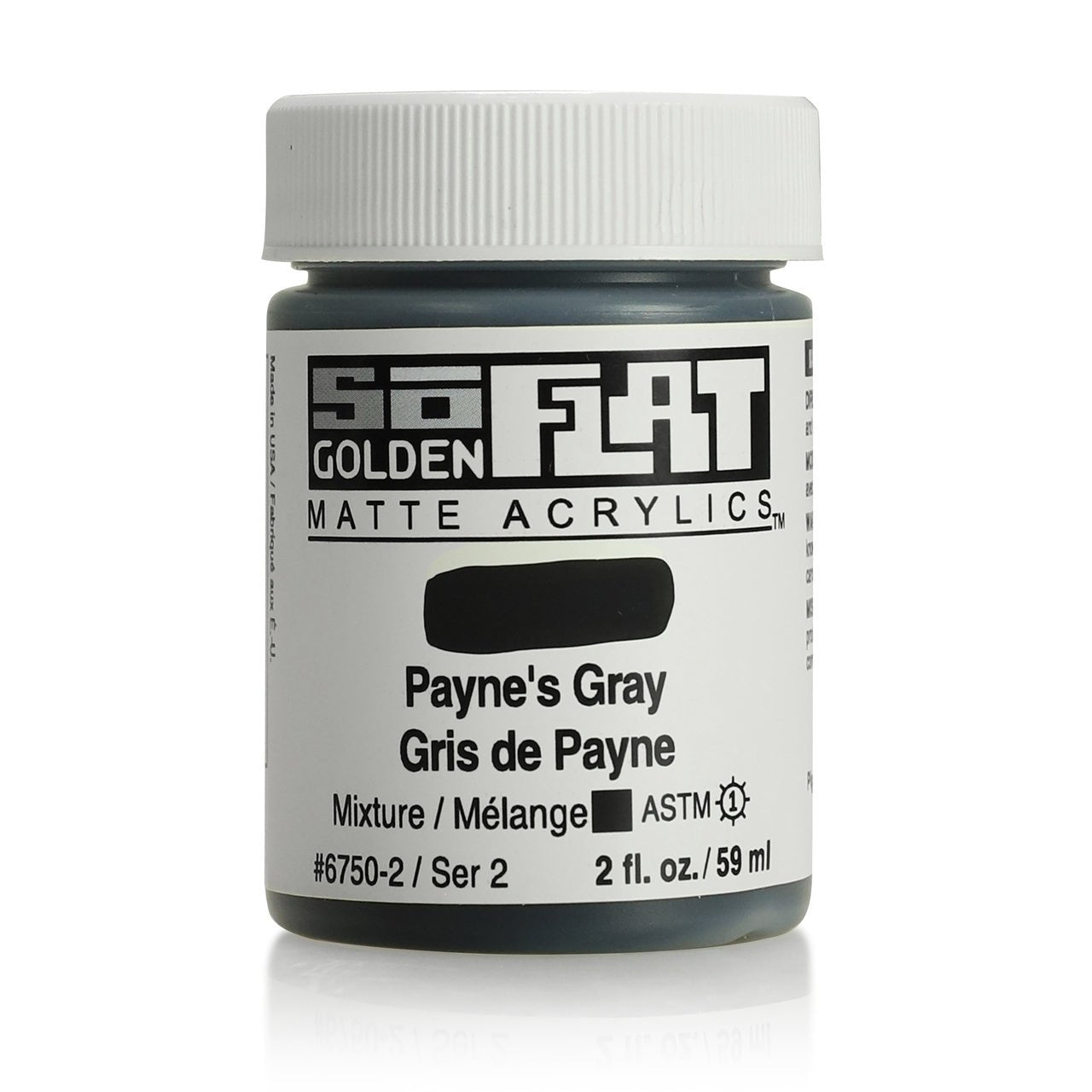 Golden SoFlat Matte Acrylic Paint - Payne's Gray 2 oz jar - merriartist.com