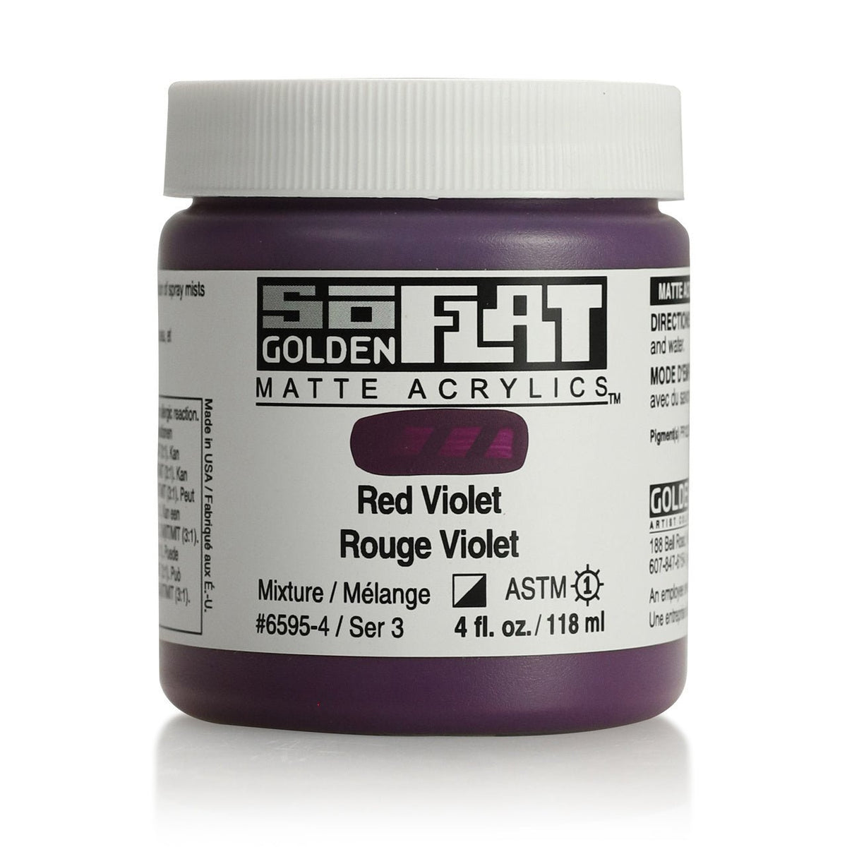 Golden SoFlat Matte Acrylic Paint - Red Violet 4 oz jar - merriartist.com