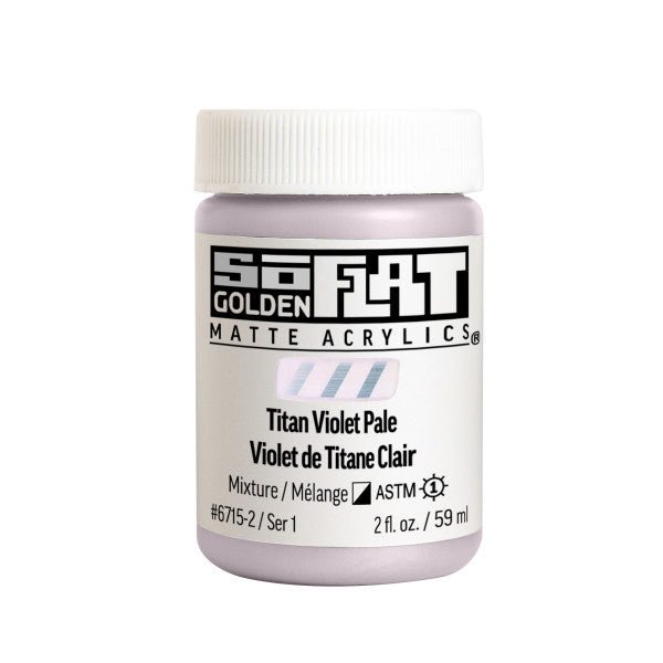 Golden SoFlat Matte Acrylic Paint - Titan Violet Pale 2 oz jar - merriartist.com