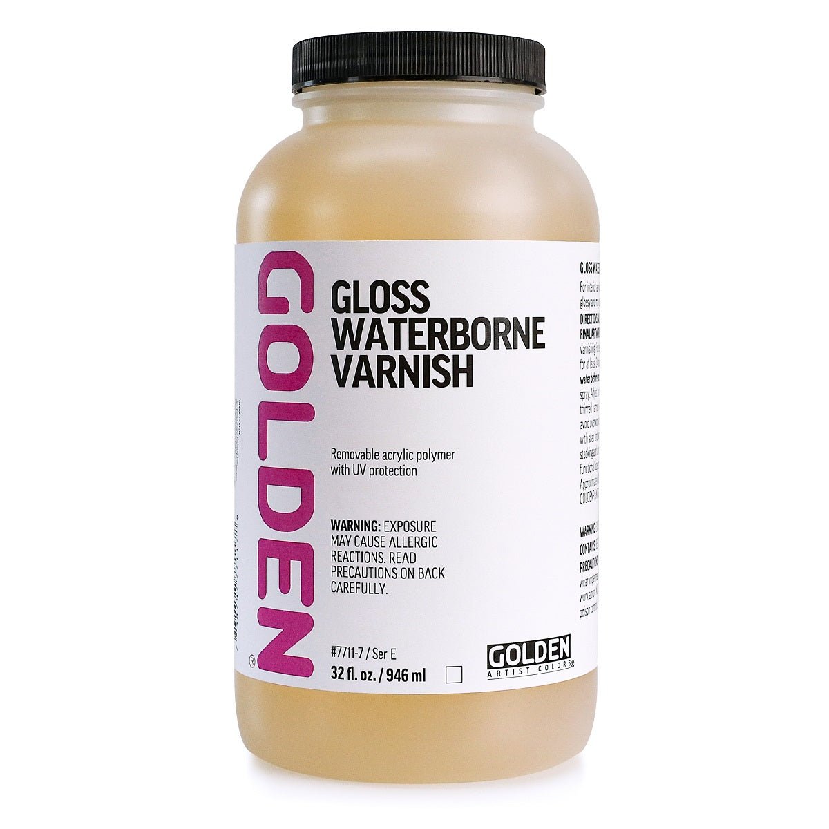 Golden Waterborne Varnish (with UVLS) - Gloss - 32 oz - merriartist.com