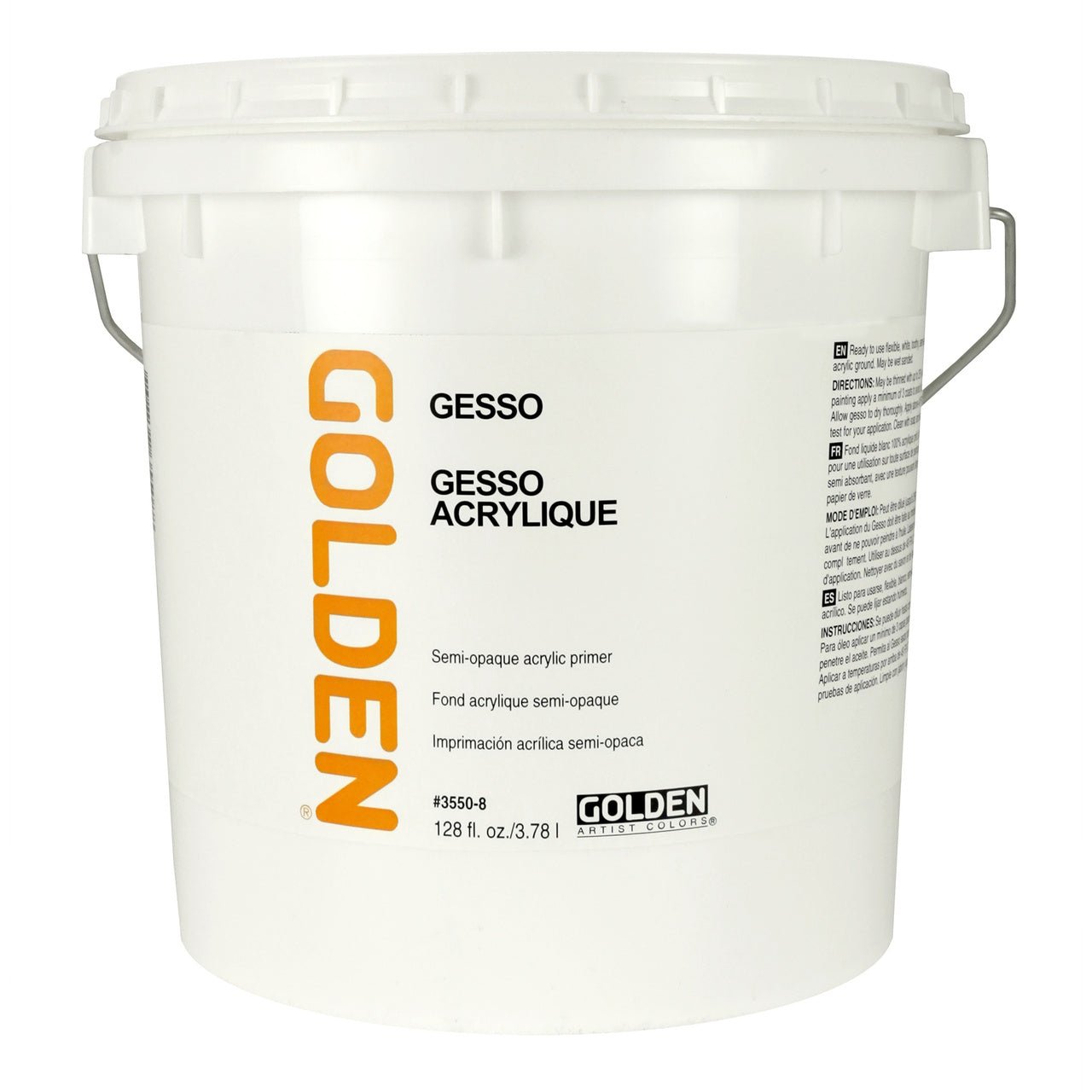 Golden White Gesso 128 oz - merriartist.com