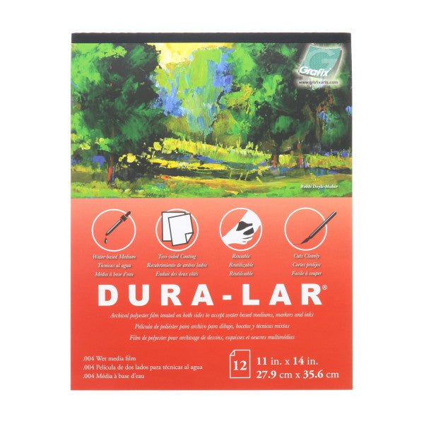 Grafix Dura-Lar Wet Media Film .004 inch - 11x14 inch Pad - merriartist.com