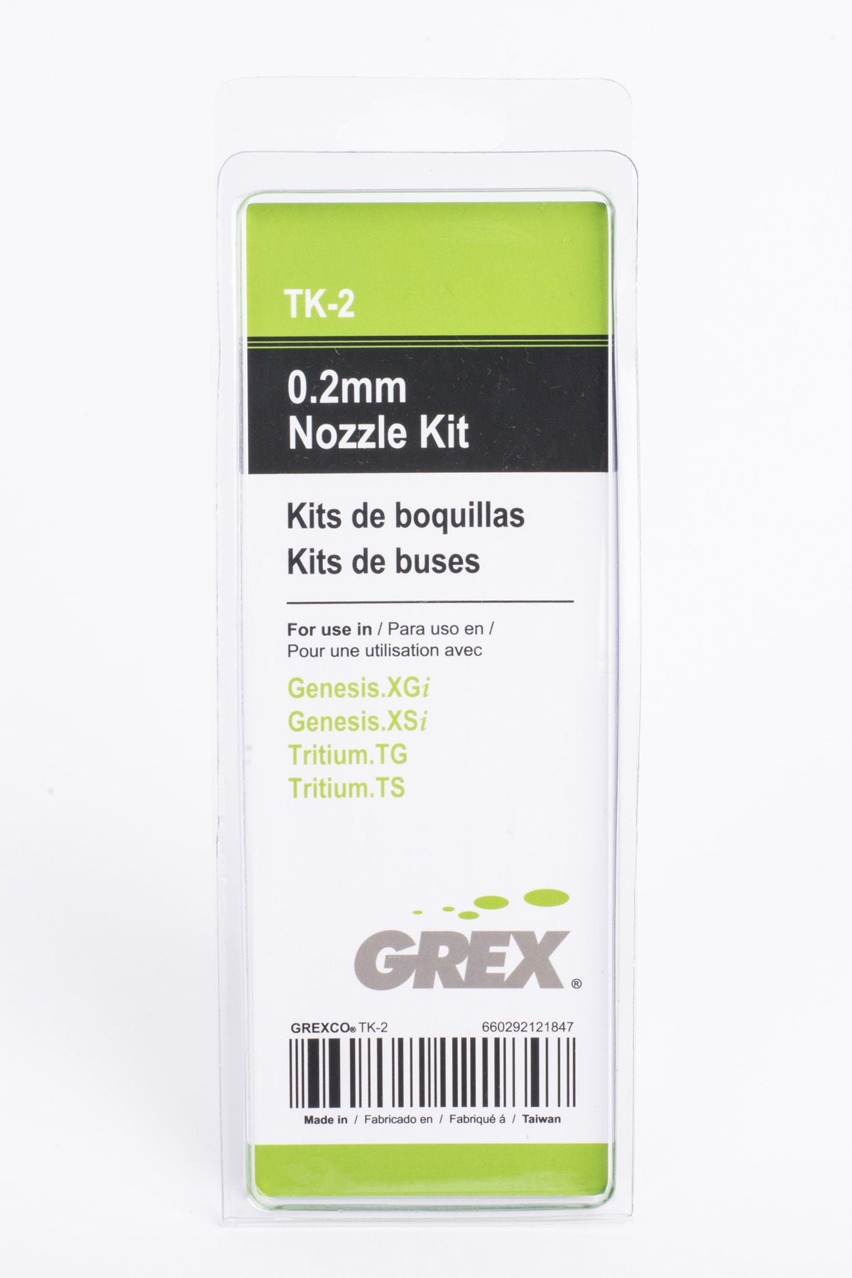 Grex 0.2mm Nozzle Kit TK-2, for Tritium TG, TS and Genesis XGi, XSi Airbrushes - merriartist.com