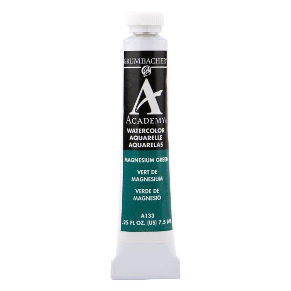 Grumbacher Academy Watercolor, 7.5ml Tube, Magnesium Green - merriartist.com