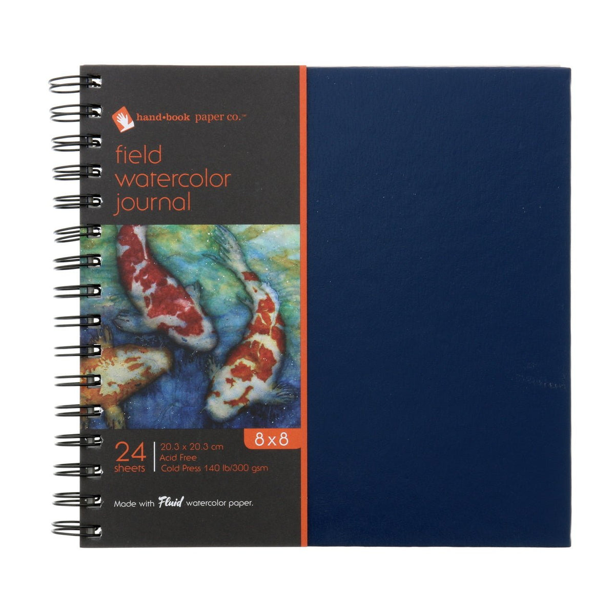 Handbook Field Watercolor Journal - 24 Sheets 140 lb Wire-Bound - 8x8 inch - merriartist.com