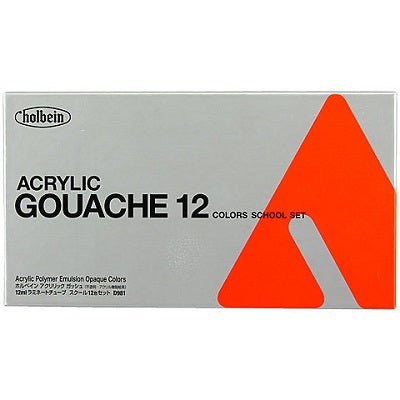 Holbein Acrylic Gouache 12 Color Set D981 - 12 X 12 ml tubes - merriartist.com