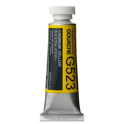 Holbein Artists Gouache 15 ml - 523 Cadmium Yellow - merriartist.com