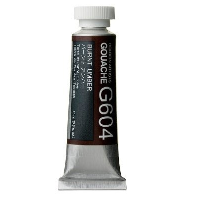 Holbein Artists Gouache 15 ml - 604 Burnt Umber - merriartist.com