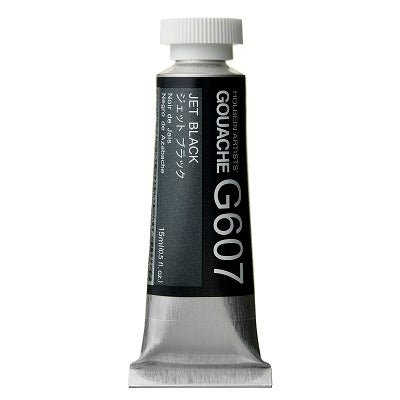 Holbein Artists Gouache 15 ml - 607 Jet Black - merriartist.com