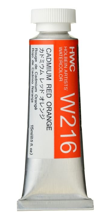 Holbein Artists Watercolor 15 ml - Cadmium Red Orange - merriartist.com