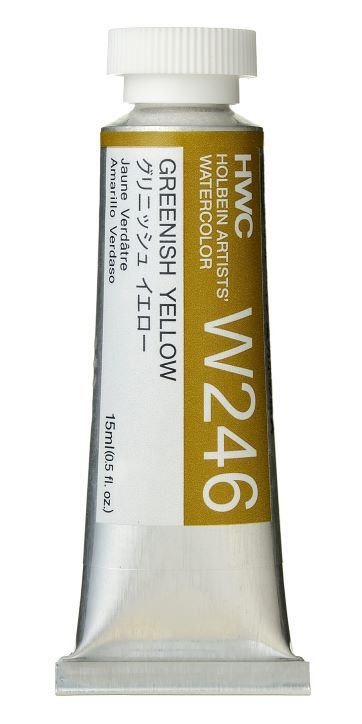 Holbein Artists Watercolor 15 ml - Greenish Yellow - merriartist.com