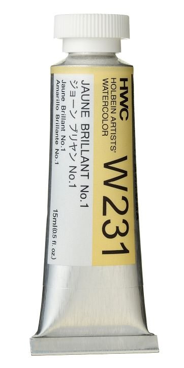 Holbein Artists Watercolor 15 ml - Jaune Brilliant #1 - merriartist.com