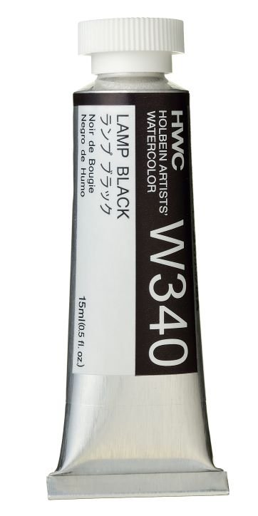 Holbein Artists Watercolor 15 ml - Lamp Black - merriartist.com