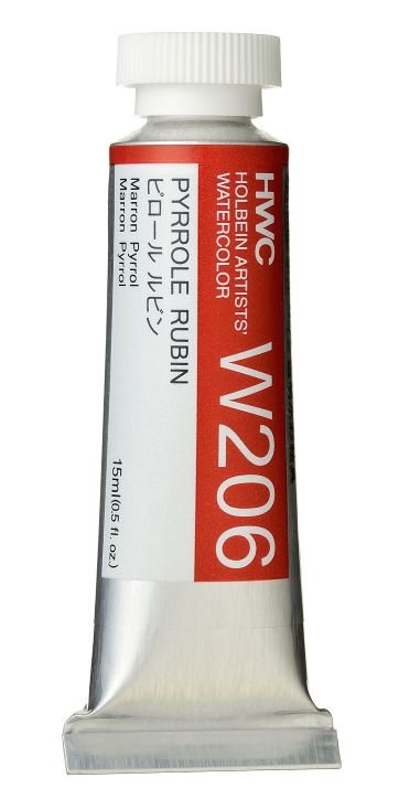 Holbein Artists Watercolor 15 ml - Pyrrole Rubin - merriartist.com