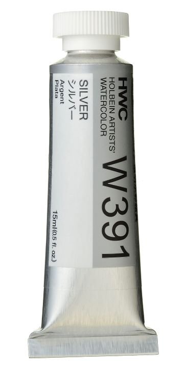 Holbein Artists Watercolor 15 ml - Silver - merriartist.com