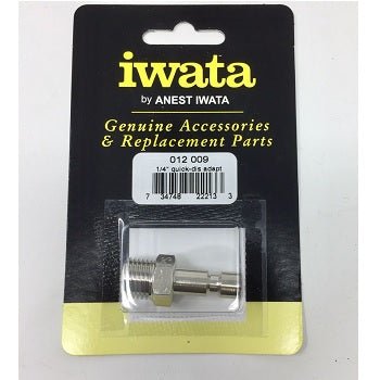 Iwata 1/4 inch Quick-Disconnect Male Adaptor (Iwata Hose to Power Jet Pro compressor) - merriartist.com