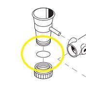 Iwata Airbrush Replacement Part I-150-5 Fluid cup lower lid gasket - merriartist.com