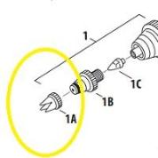 Iwata Airbrush Replacement Part I-535-1D Needle Crown Cap - merriartist.com