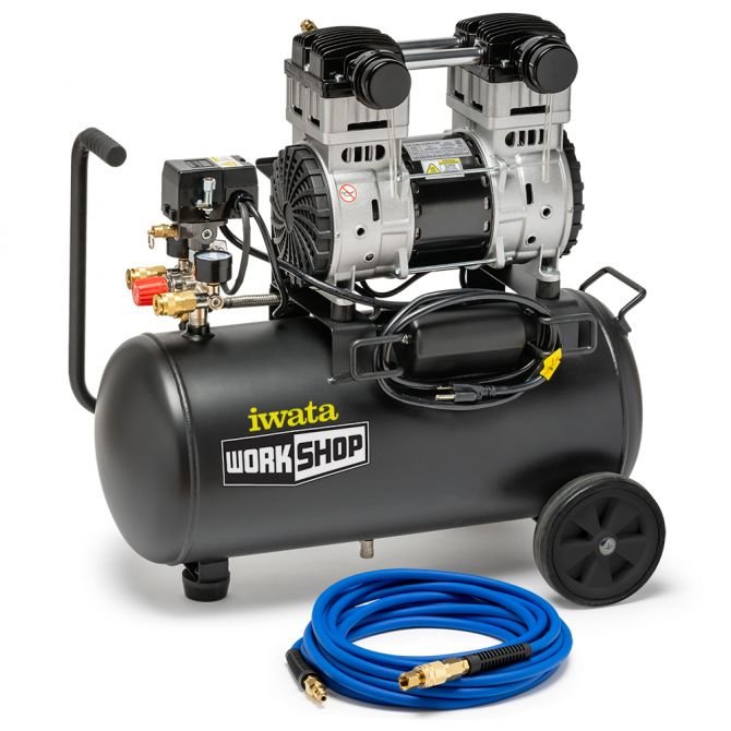 Iwata Workshop IWC28S Quiet Air Compressor (Not shippable to Alaska or Hawaii) - merriartist.com