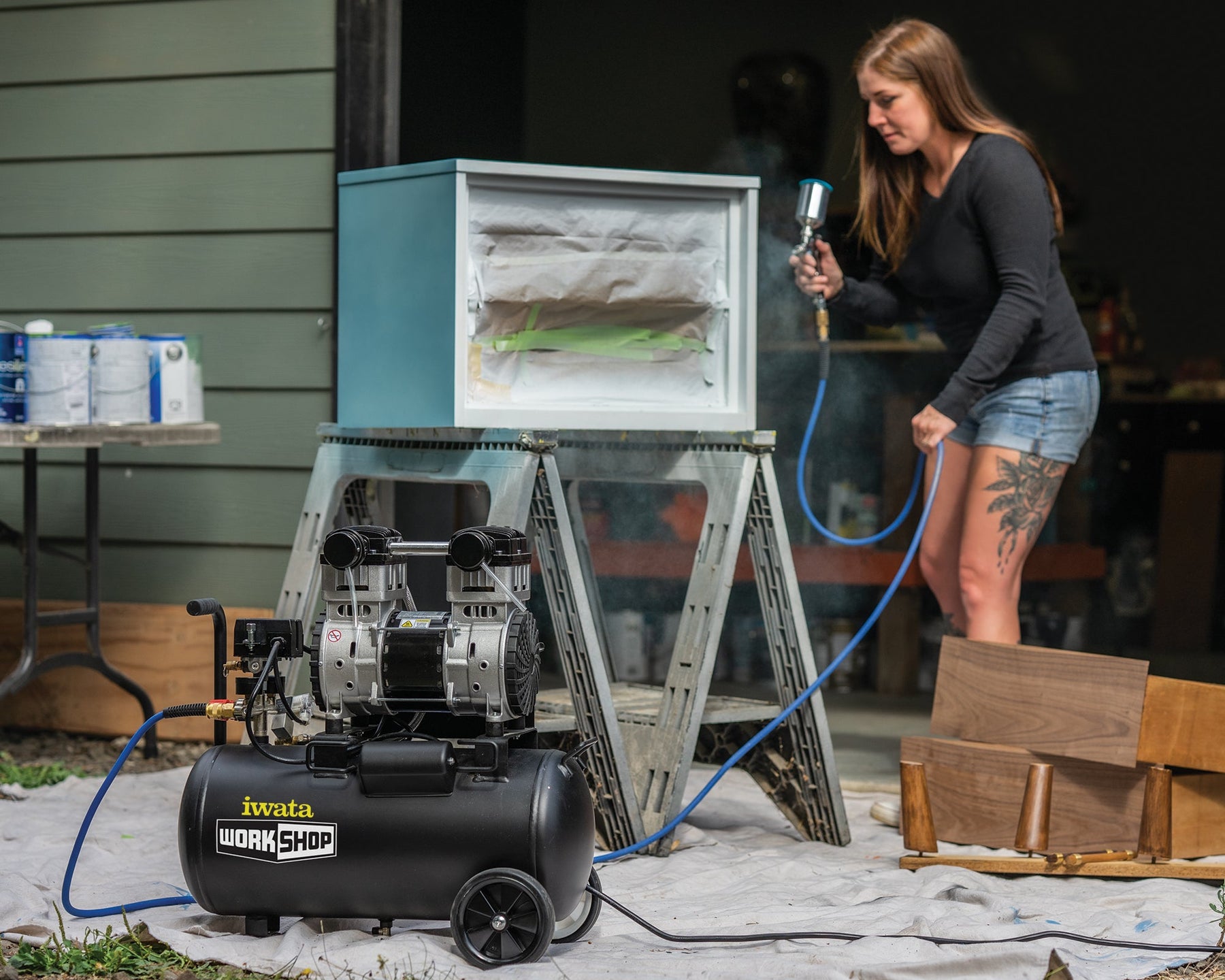 Iwata Workshop IWC28S Quiet Air Compressor (Not shippable to Alaska or Hawaii) - merriartist.com