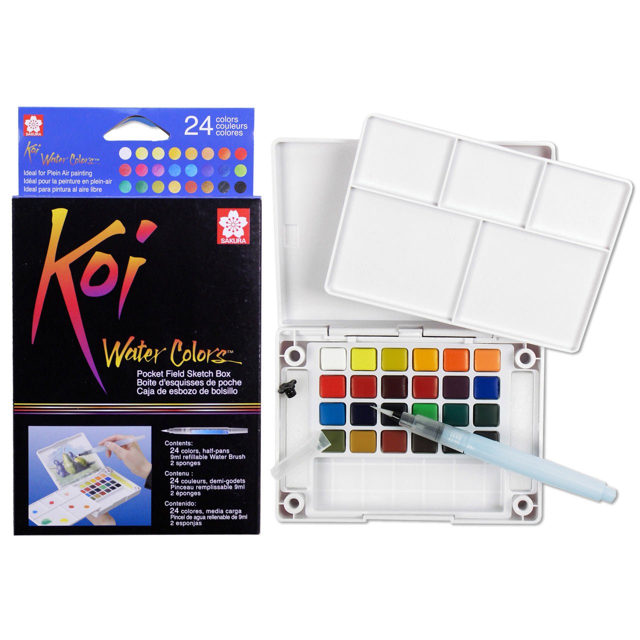 Koi Watercolor 24 color pocket set - merriartist.com