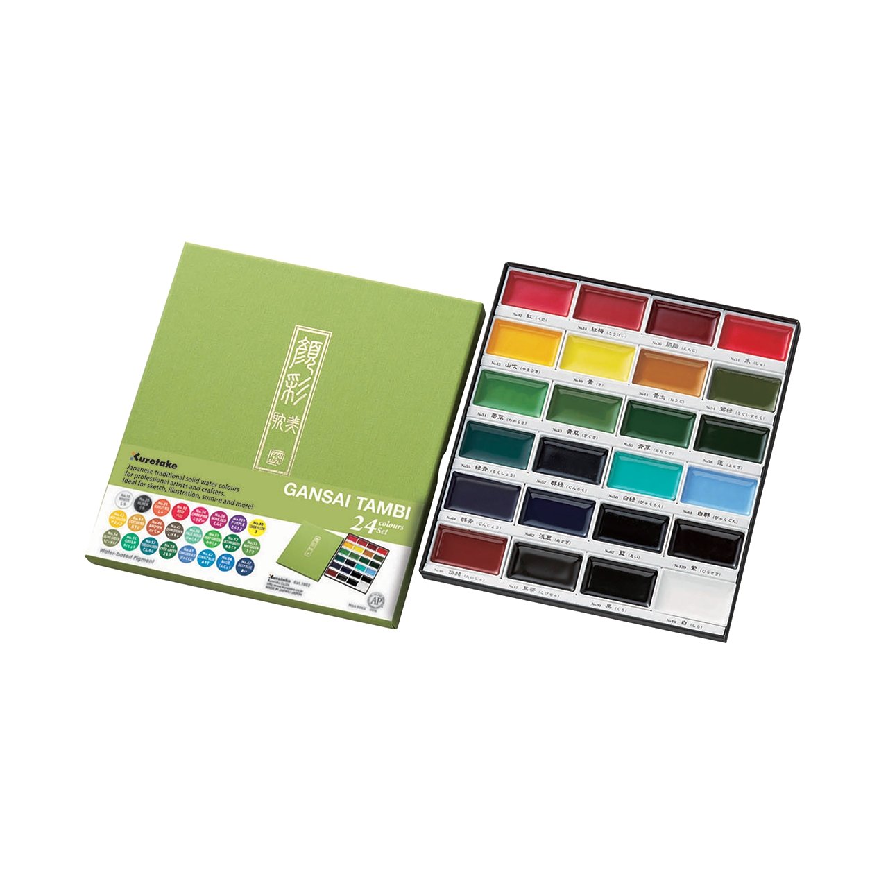 Kuretake Gansai Tambi Watercolor - 24 Color Set - merriartist.com